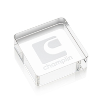 Optical crystal square paperweight.... from ASI 84592 St Regis Group / St Regis