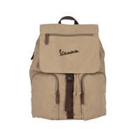 11 3/4" x 16" canvas backpack with PU leather trim, zipper... from ASI 88060...