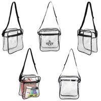 9 1/2" x 11" clear tote bag with an adjustable strap... from ASI 88060...