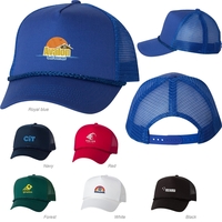 Trucker cap with a five-panel design, mesh sides and back, and... from ASI...