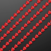 Red Heart Beads Value Necklace (Non-Light Up)