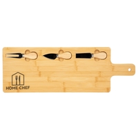 Charcuterie board with utensils, an eco-friendly design and a magnetic...