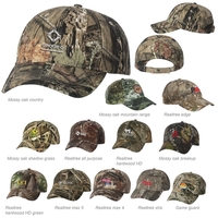 Camo cap with a six-panel design, mid-profile and a hook and... from ASI...