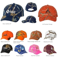 Structured camo cap made of cotton and polyester and with a... from ASI 88060...