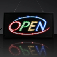 LED Light Up OPEN Sign, Plug-In Moving Lights; Blank Stock Pricing... from...