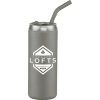 20 ounce stainless steel tumbler with copper vacuum insulation, stainless...