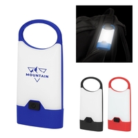 2" x 4" plastic LED lantern with push-button action and carabiner... from ASI...