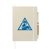 5" x 7" organic cotton bound notebook with pen.... from ASI 66887 PCNA / Bullet