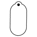 Key Tags - Soft Vinyl - Stock Shape Collection - Oval w/ Tab