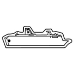 Key Tags - Soft Vinyl - Stock Shape Collection - Cruise Ship