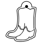 Key Tags - Soft Vinyl - Stock Shape Collection- Western Boot