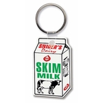Key Tags - Soft Vinyl - Spot Color - Milk Carton