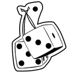 Key Tags - Soft Vinyl - Stock Shape Collection- Hanging Dice
