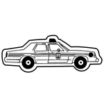 Key Tags - Soft Vinyl - Stock Shape Collection - Police Car