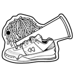 Key Tags - Soft Vinyl - Stock Shape Collection - Cheer Shoe