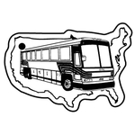 Key Tags - Soft Vinyl - Stock Shape Collection- Tour Bus USA