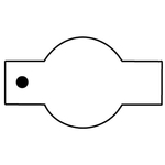 Key Tags - Soft Vinyl - Stock Shape - Rectangle with Circle