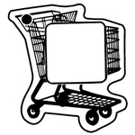Key Tags - Soft Vinyl - Stock Shape Collection- Grocery Cart