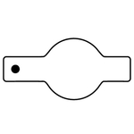 Key Tags - Soft Vinyl - Stock Shape - Rectangle with Circle