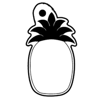Key Tags - Soft Vinyl - Stock Shape Collection - Pineapple
