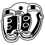 Key Tags - Soft Vinyl - Stock Shape Collection - Binoculars