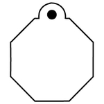 Key Tags - Soft Vinyl - Stock Shape Collection - Octagon