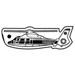 Key Tags - Soft Vinyl - Stock Shape Collection - Helicopter