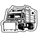 Key Tags - Soft Vinyl - Stock Shape Collection - Trash Truck
