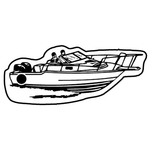 Key Tags - Soft Vinyl - Stock Shape Collection - Speed Boat