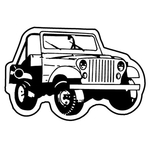 Key Tags - Soft Vinyl - Stock Shape Collection - Jeep