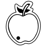 Key Tags - Soft Vinyl - Stock Shape Collection - Apple