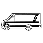 Key Tags - Soft Vinyl - Stock Shape Collection - Ambulance