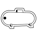 Key Tags - Soft Vinyl - Stock Shape Collection- Propane Tank