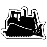 Key Tags - Soft Vinyl - Stock Shape Collection - Bulldozer