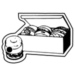 Key Tags - Soft Vinyl- Stock Shape Collection- Donuts in Box