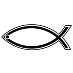 Key Tags - Soft Vinyl - Stock Shape - Christian Fish