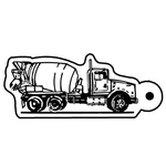 Key Tags - Soft Vinyl - Stock Shape Collection- Cement Truck