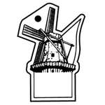 Key Tags - Soft Vinyl - Stock Shape Collection - Windmill