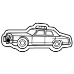 Key Tags - Soft Vinyl - Stock Shape Collection - Police Car