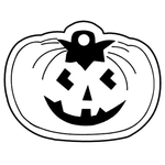 Key Tags - Soft Vinyl - Stock Shape Collection - Pumpkin