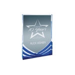 6" x 8" Blue Rectangle Soaring Acrylic Award