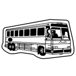 Key Tags - Soft Vinyl - Stock Shape Collection - Tour Bus