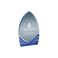 8" Blue Cathedral Soaring Acrylic Award