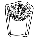 Key Tags - Soft Vinyl- Stock Shape Collection - French Fries