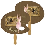 Artist Pallet Hand Fan Full Color (2 Sides)