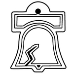 Key Tags - Soft Vinyl - Stock Shape Collection- Liberty Bell