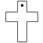 Key Tags - Soft Vinyl- Stock Shape Collection - Cross