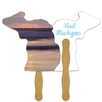 Michigan State Shape Hand Fan Full Color (2 Sides)... from ASI 67620 Lion...