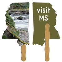 Mississippi State Shape Hand Fan Full Color (2 Sides)... from ASI 67620 Lion...