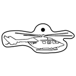 Key Tags - Soft Vinyl - Stock Shape Collection - Helicopter